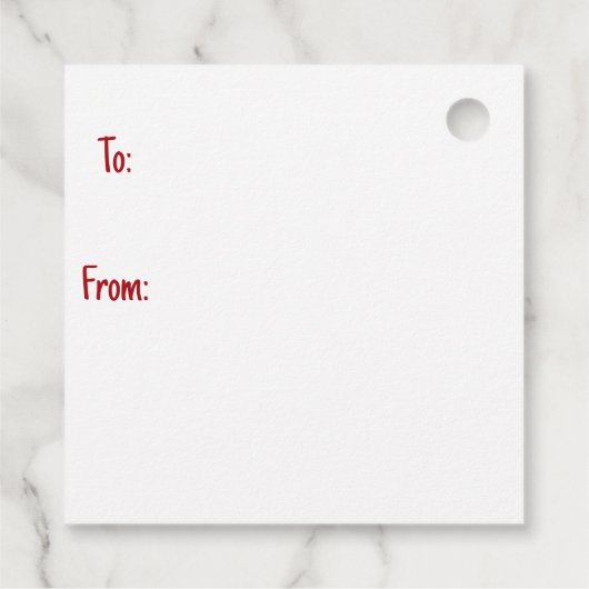 Snowman Red PERSONALISEREN Bedankjes Labels (Achterkant)