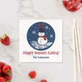 Snowman Red PERSONALISEREN Servet (Insitu)