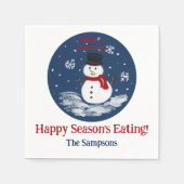 Snowman Red PERSONALISEREN Servet (Voorkant)