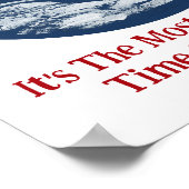 Snowman Red Wonderful Time Jaar PERSONALISEREN Poster (Hoek)