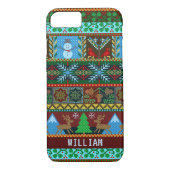 Snowman Reindester, van breiwerk | Naam Case-Mate iPhone Case (Achterkant)