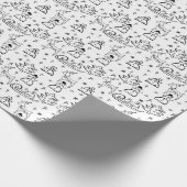 Snowman, rendier, gesneden en kerstboomkleur cadeaupapier (Hoek)