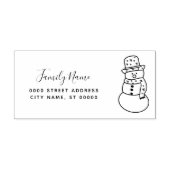 Snowman Retour Adres Zelfinktstempel Zelfinktende Stempel (Design)