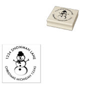 Snowman retouradres rubberstempel (Gestempeld)