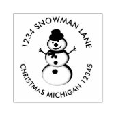 Snowman retouradres rubberstempel (Afrduk)