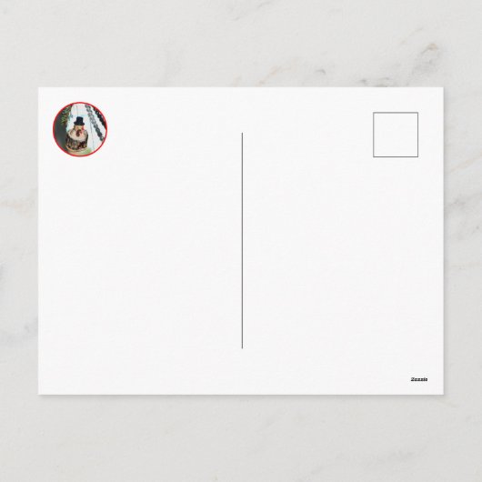 Snowman Retro  Nostalgische Kerst Feestdagenkaart (Achterkant)