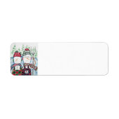 Snowman Return Address Label (Voorkant)