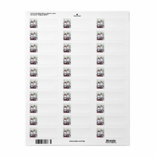 Snowman Return Address Label (Full Sheet)