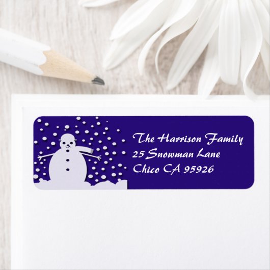 Snowman Return Address Label (Insitu)