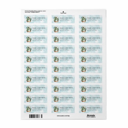 Snowman Return Address Labels (Full Sheet)