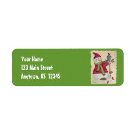 Snowman Return Address Labels