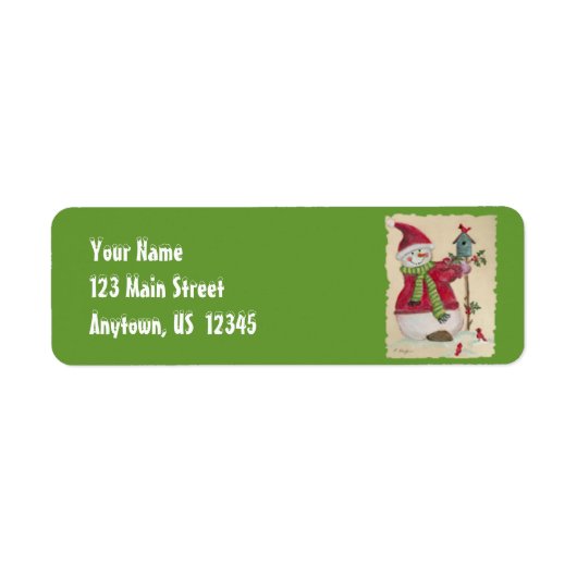 Snowman Return Address Labels (Voorkant)