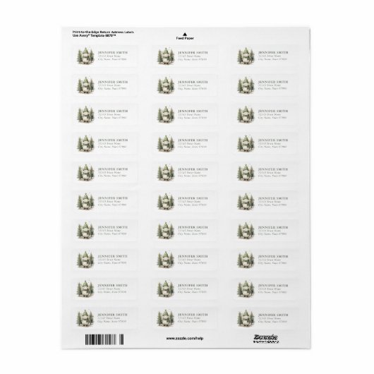 Snowman Return Address Labels (Full Sheet)