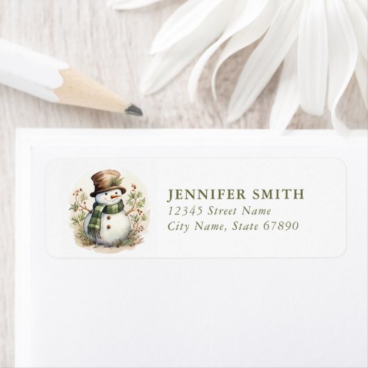 Snowman Return Address Labels (Insitu)