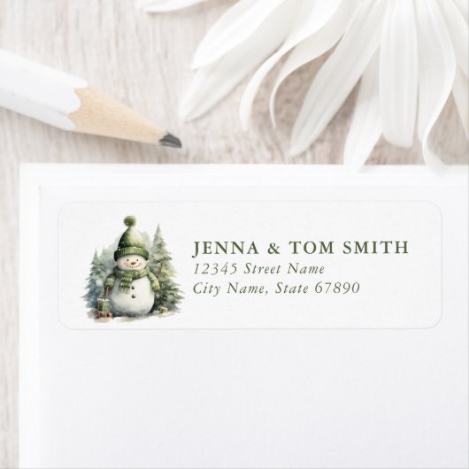 Snowman Return Address Labels (Insitu)