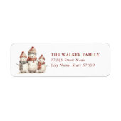 Snowman Return Address Labels (Voorkant)