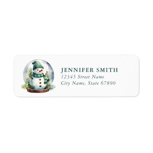 Snowman Return Address Labels (Voorkant)