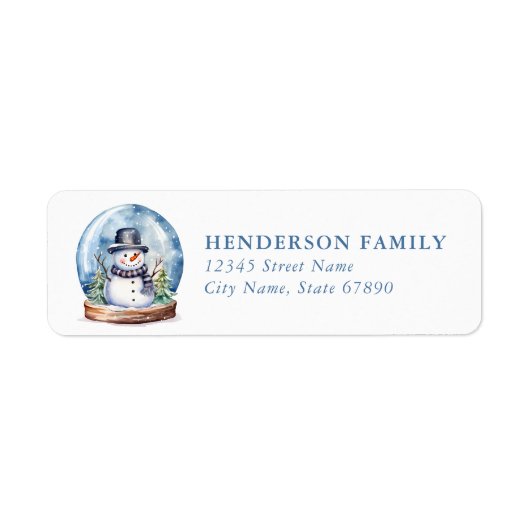 Snowman Return Address Labels (Voorkant)