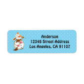 Snowman Return Address Labels overhalen (Voorkant)