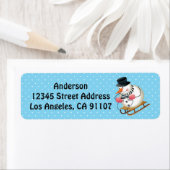 Snowman Return-adreslabels Etiket (Insitu)