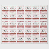 Snowman Robbery Merry Kerstmis of een tekst Cadeaupapier (Vlak)