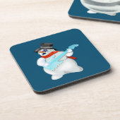 Snowman Rock Beverage Coaster Custom Colors Bier Onderzetter (Linkerzijde)