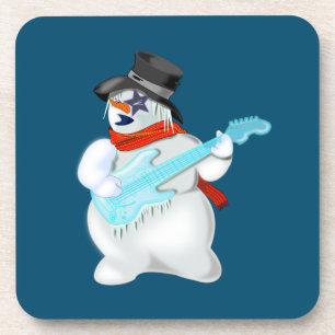 Snowman Rock Beverage Coaster Custom Colors Bier Onderzetter