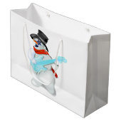 Snowman Rock Gift Bag Groot Cadeauzakje (Voorkant Gekanteld)