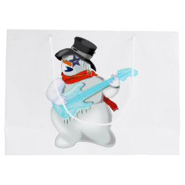 Snowman Rock Gift Bag Groot Cadeauzakje