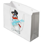 Snowman Rock Gift Bag Groot Cadeauzakje (Achterkant Gekanteld)
