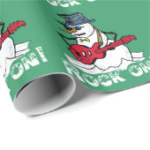 Snowman Rock On Cadeaupapier (Rol Hoek)