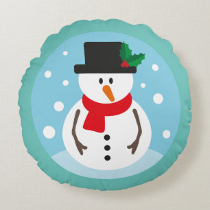 Snowman Rond Kussen