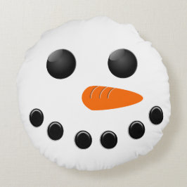 Snowman Rond Kussen