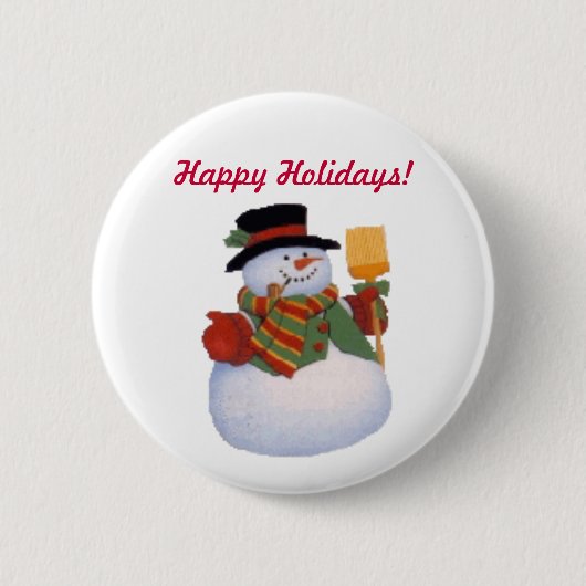 Snowman Ronde Button 5,7 Cm (Voorkant)