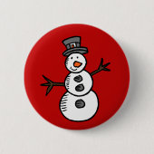 Snowman Ronde Button 5,7 Cm (Voorkant)