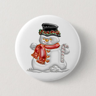 Snowman Ronde Button 5,7 Cm