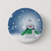 Snowman Ronde Button 5,7 Cm (Voorkant)