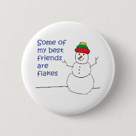 Snowman Ronde Button 5,7 Cm