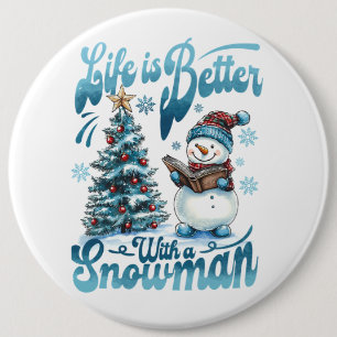 Snowman Ronde Button 6,0 Cm