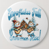 Snowman Ronde Button 6,0 Cm (Voorkant)