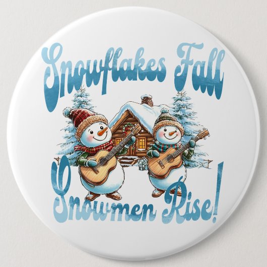 Snowman Ronde Button 6,0 Cm (Voorkant)