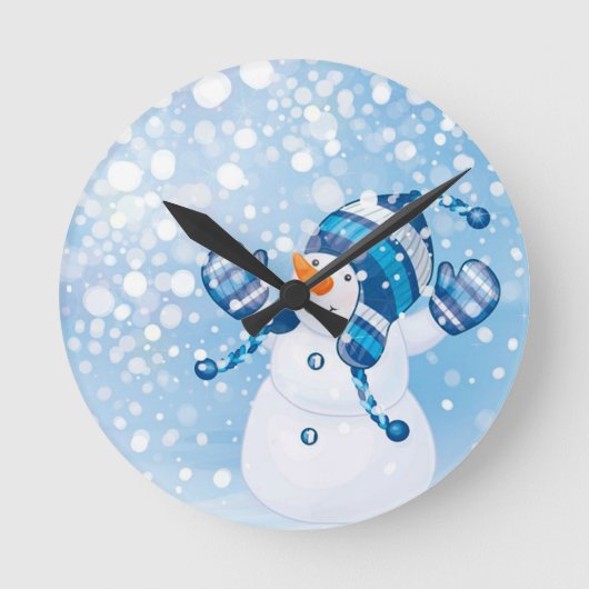 Snowman Ronde Klok (Voorkant)