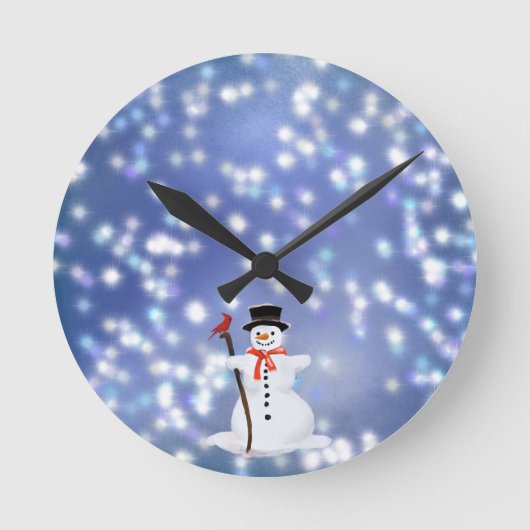 Snowman Ronde Klok (Voorkant)
