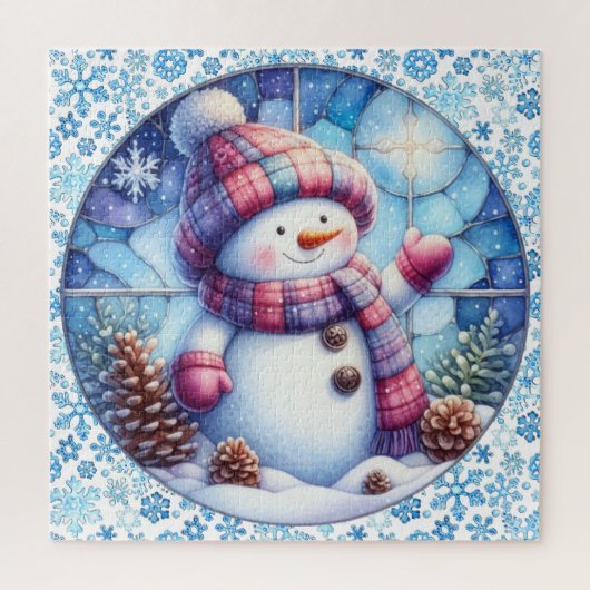 Snowman ronde puzzel (Verticaal)