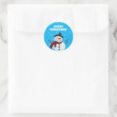 Snowman Ronde Sticker (Tas)