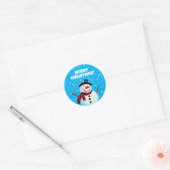 Snowman Ronde Sticker (Envelop)
