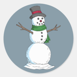 Snowman Ronde Sticker
