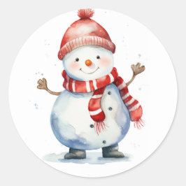 Snowman Ronde Sticker