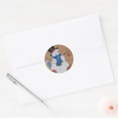 Snowman Ronde Sticker (Envelop)