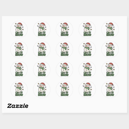 Snowman Ronde Sticker (Vel)